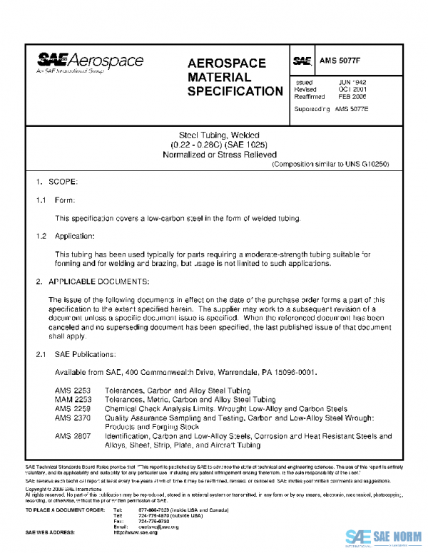 SAE AMS5077F PDF SAE AMS5077F PDF