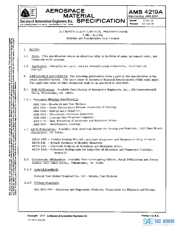 SAE AMS4219A PDF