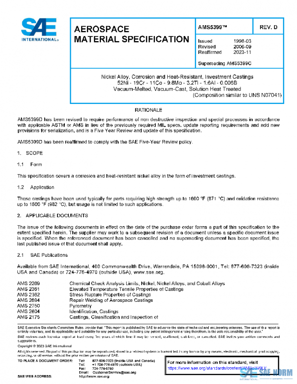 SAE AMS5399D PDF