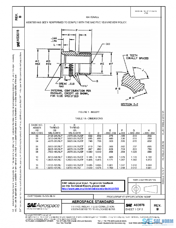 SAE AS3078B PDF SAE AS3078B PDF