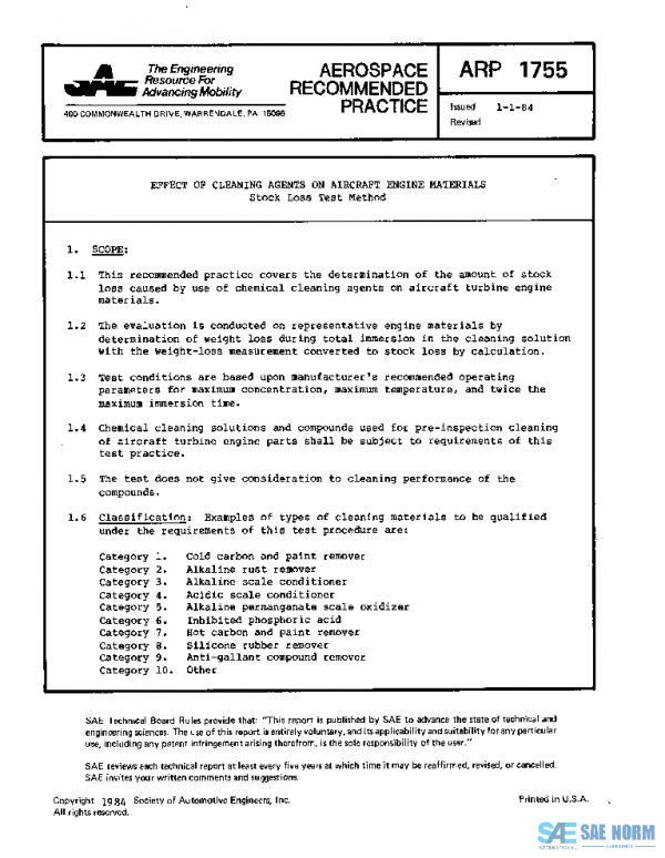 SAE ARP1755 PDF SAE ARP1755 PDF