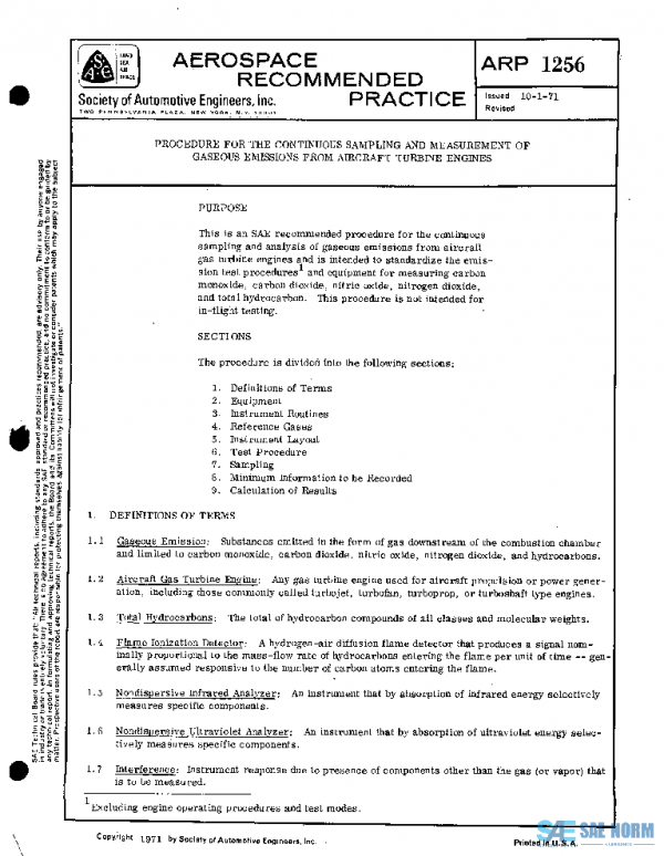 SAE ARP1256 PDF