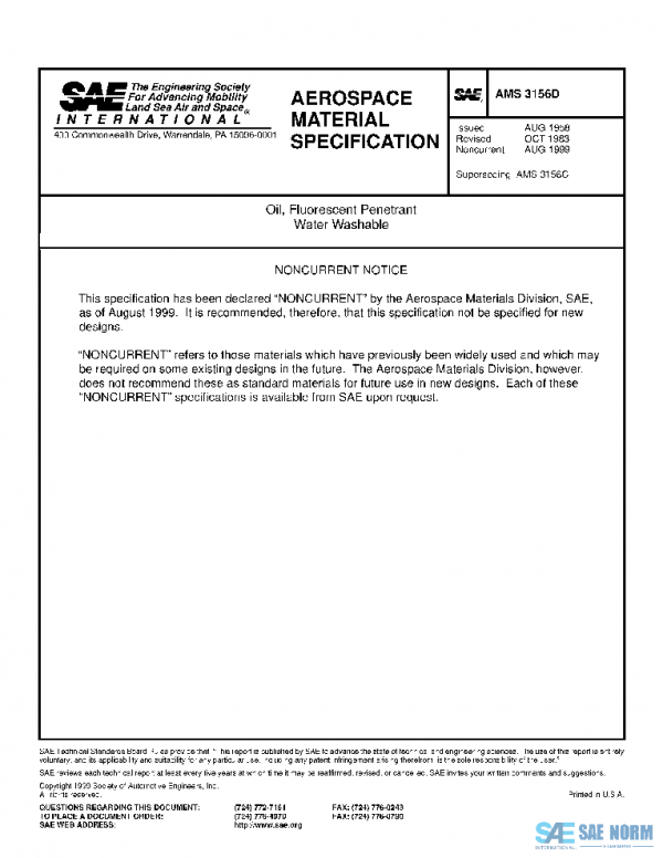 SAE AMS3156D PDF