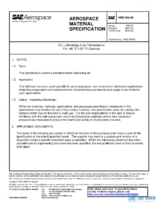 SAE AMS3054B PDF SAE AMS3054B PDF