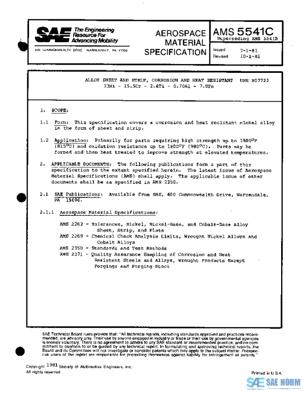 SAE AMS5541C PDF SAE AMS5541C PDF
