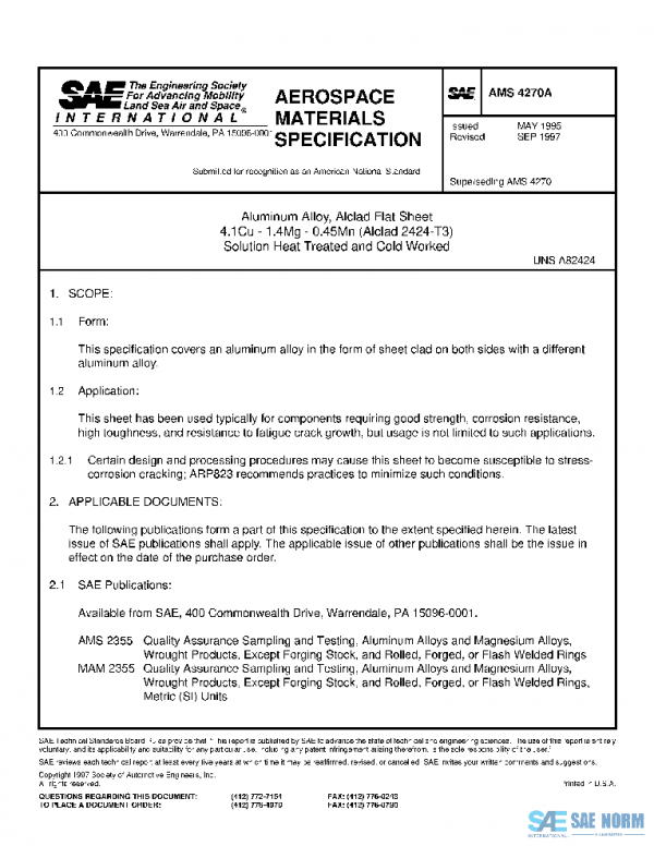 SAE AMS4270A PDF