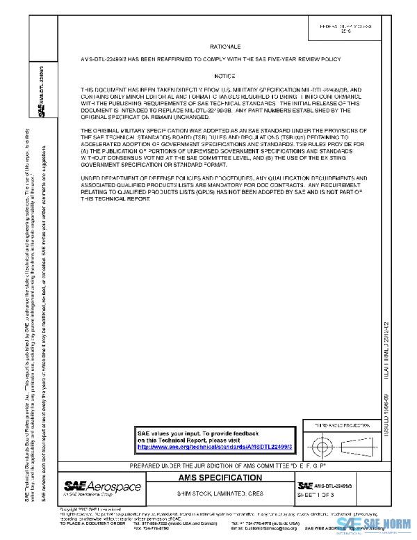 SAE AMSDTL22499/3 PDF SAE AMSDTL22499/3 PDF