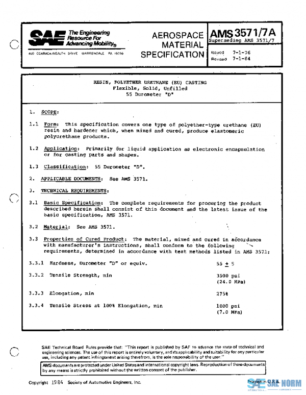 SAE AMS3571/7A PDF