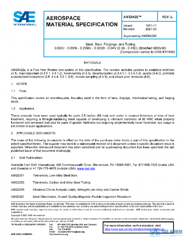 SAE AMS6422L PDF SAE AMS6422L PDF