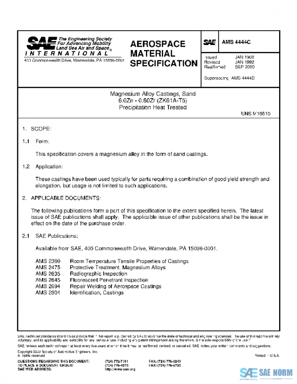 SAE AMS4444C PDF