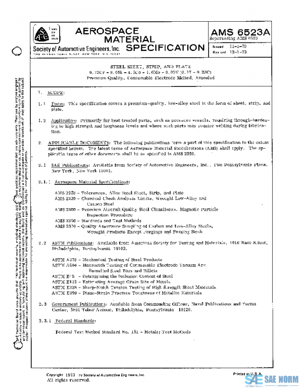 SAE AMS6523A PDF
