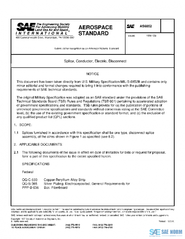 SAE AS6852 PDF