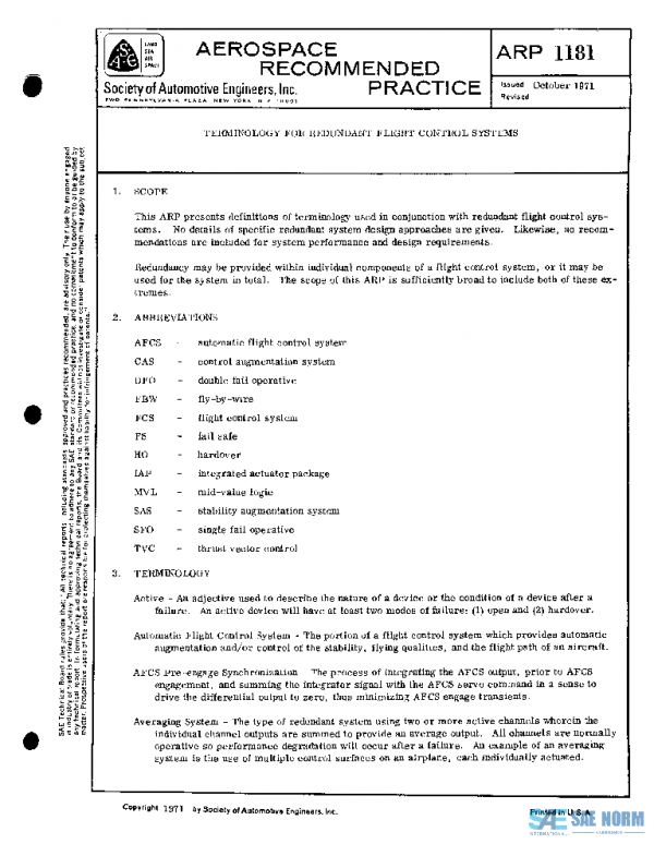 SAE ARP1181 PDF
