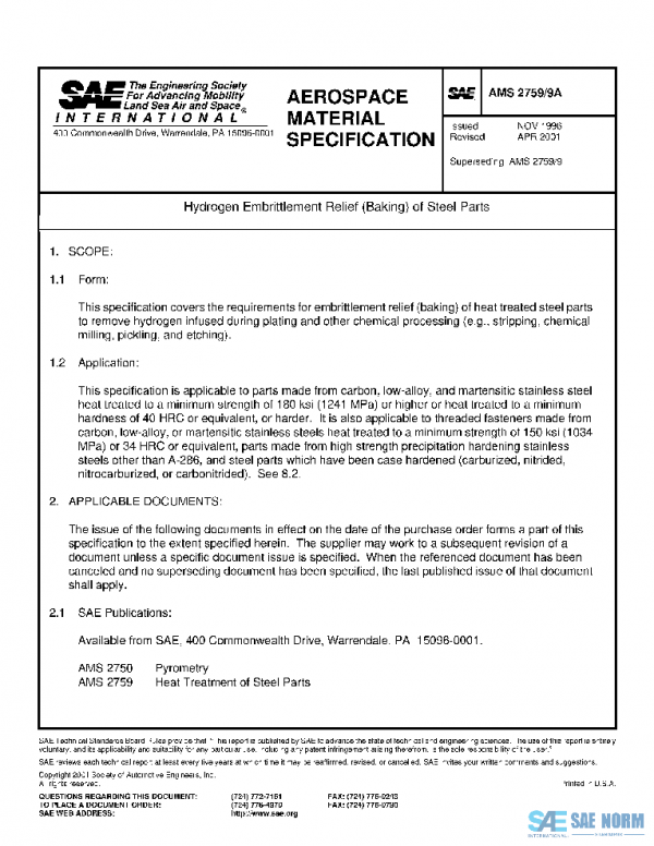 SAE AMS2759/9A PDF