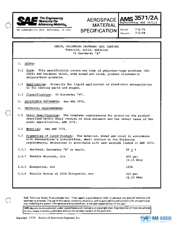 SAE AMS3571/2A PDF