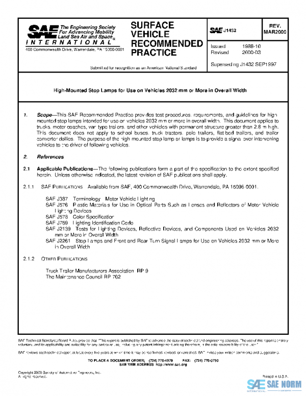 SAE J1432_200003 PDF SAE J1432_200003 PDF