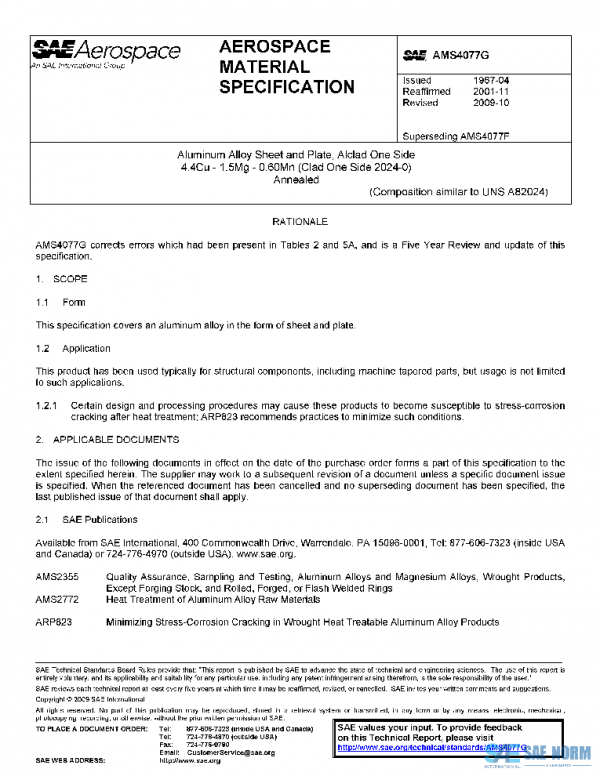 SAE AMS4077G PDF SAE AMS4077G PDF