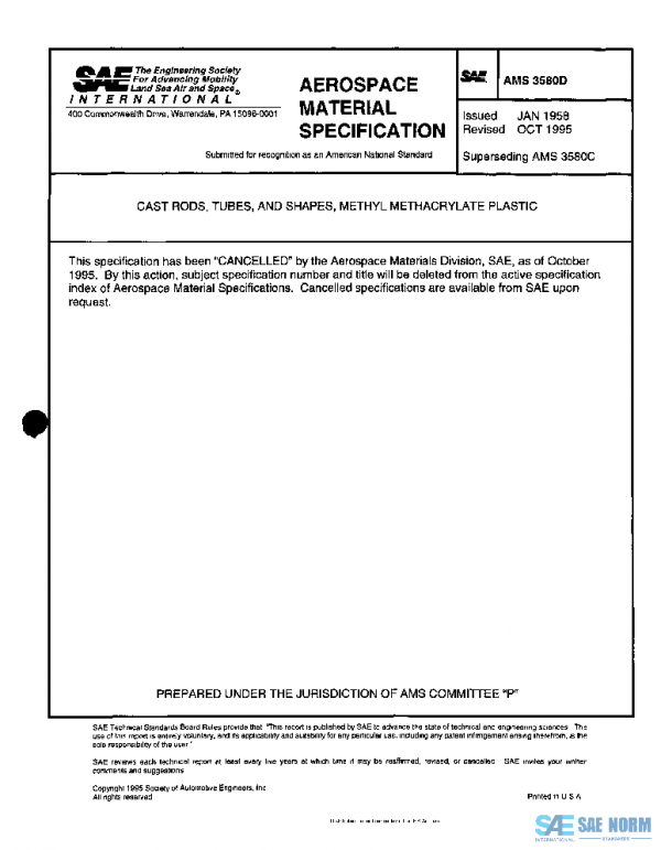 SAE AMS3580D PDF SAE AMS3580D PDF