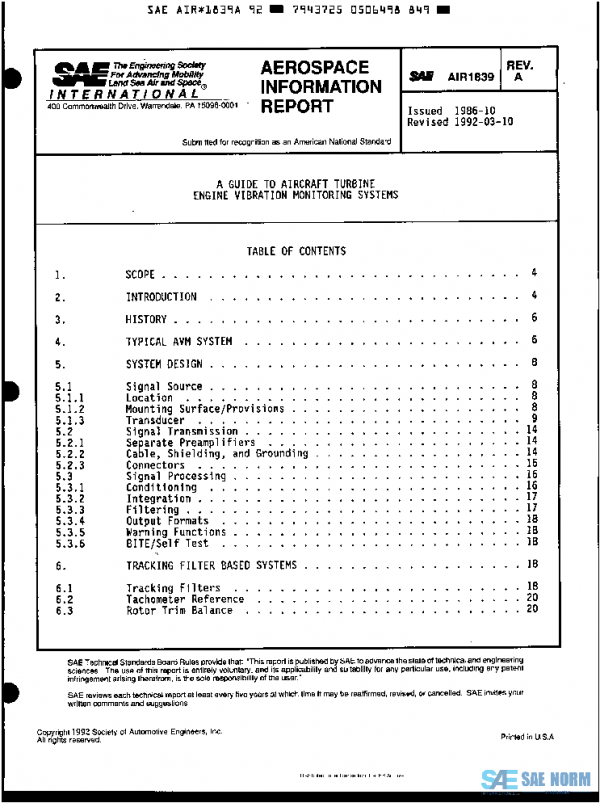 SAE AIR1839A PDF SAE AIR1839A PDF