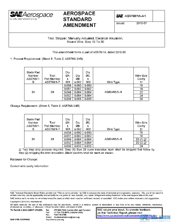 SAE AS5768/1A_A1 PDF SAE AS5768/1A_A1 PDF