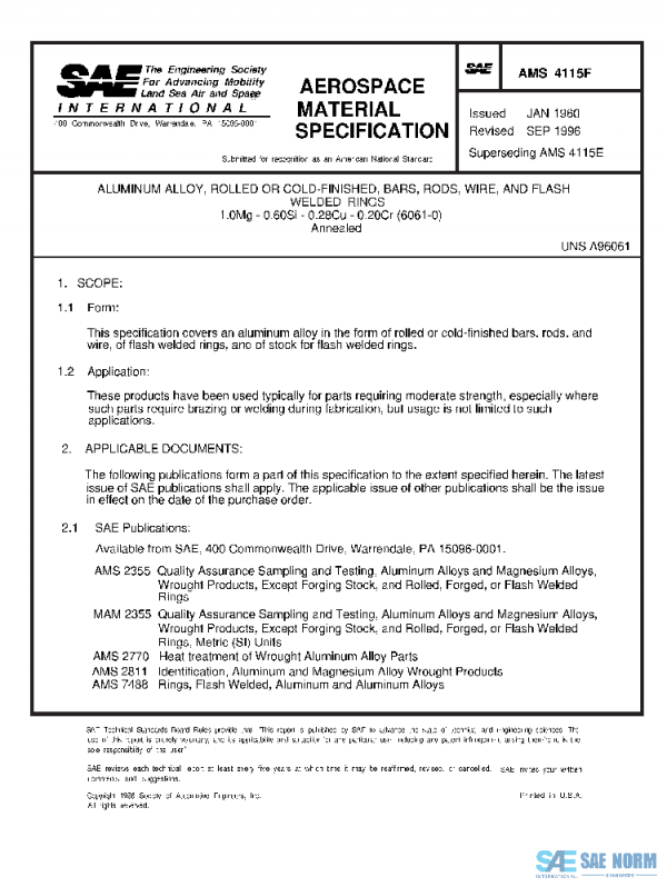SAE AMS4115F PDF