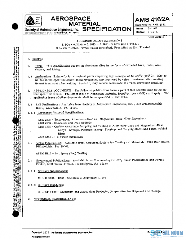 SAE AMS4162A PDF SAE AMS4162A PDF