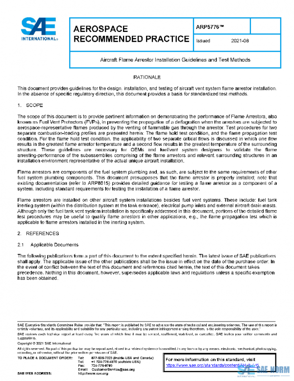 SAE ARP5776 PDF SAE ARP5776 PDF