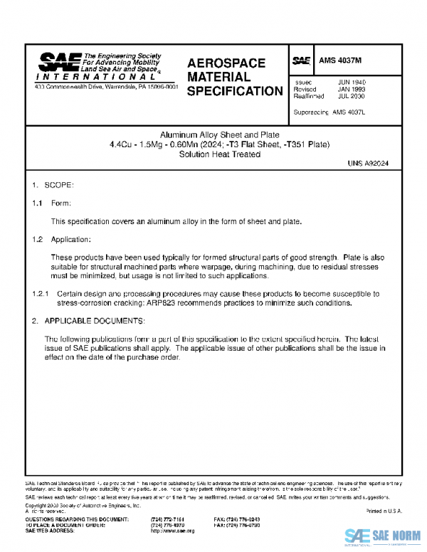 SAE AMS4037M PDF