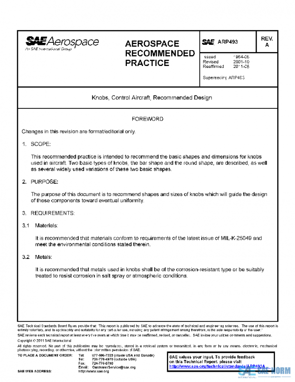 SAE ARP493A PDF SAE ARP493A PDF