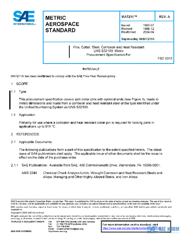 SAE MA7211A PDF SAE MA7211A PDF