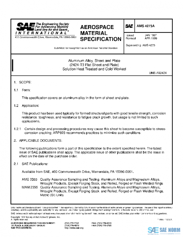 SAE AMS4273A PDF