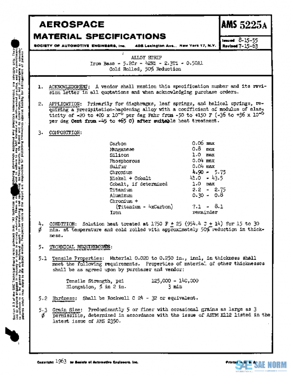 SAE AMS5225A PDF