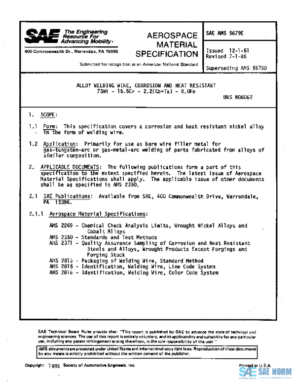 SAE AMS5679E PDF