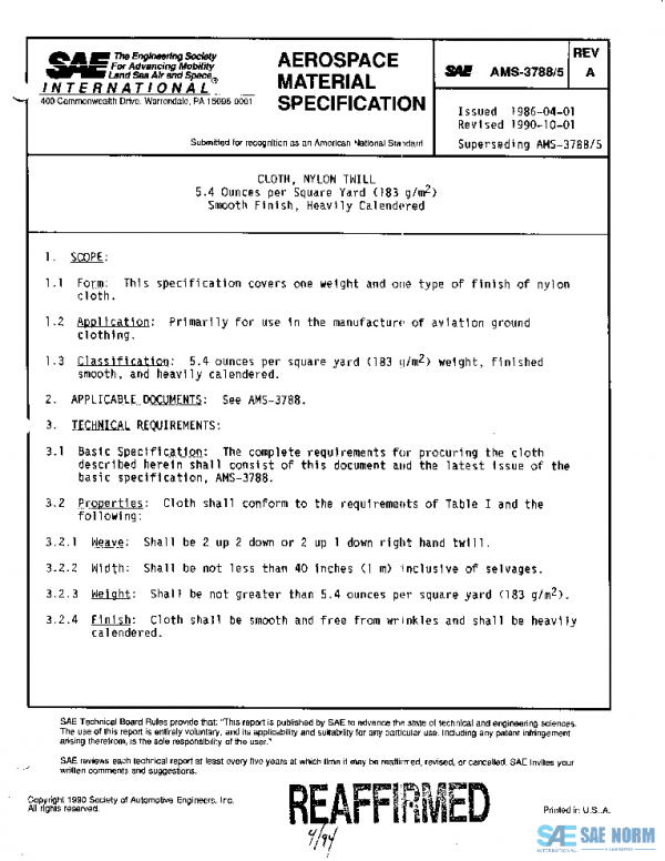 SAE AMS3788/5A PDF SAE AMS3788/5A PDF