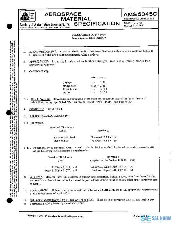 SAE AMS5045C PDF SAE AMS5045C PDF