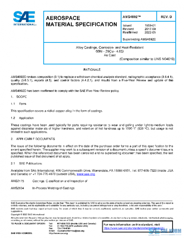 SAE AMS4892D PDF