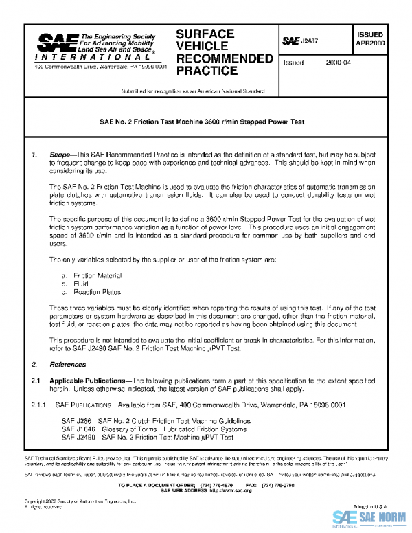SAE J2487_200004 PDF