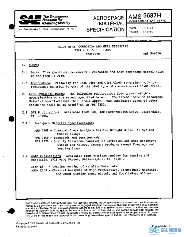 SAE AMS5687H PDF