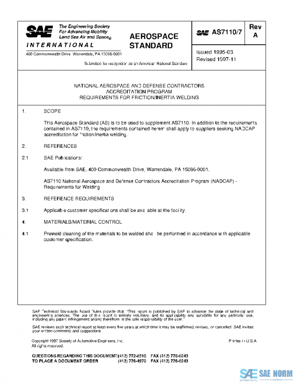 SAE AS7110/7A PDF