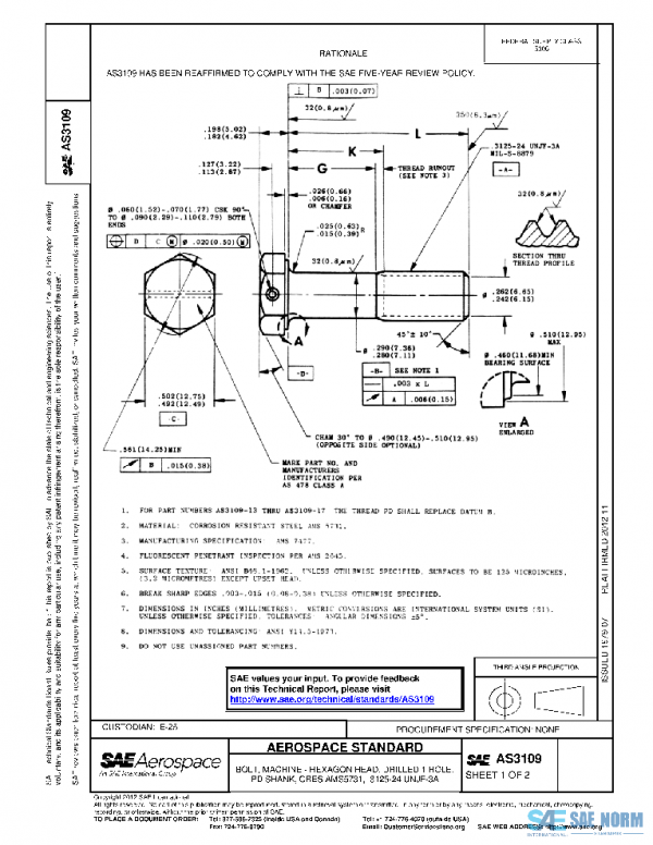 SAE AS3109 PDF