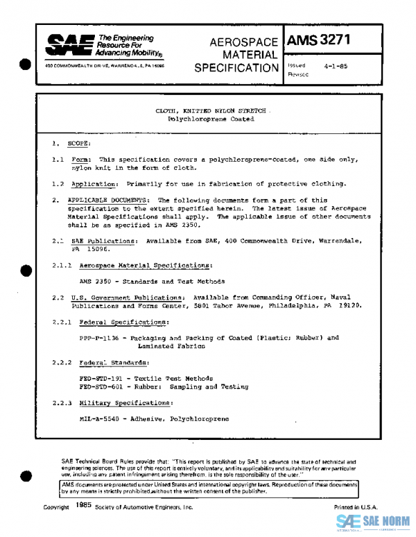 SAE AMS3271 PDF