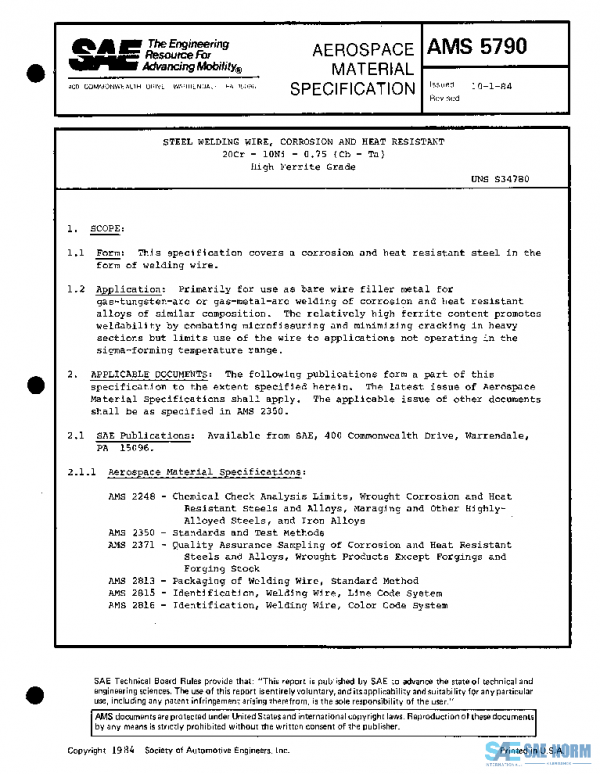 SAE AMS5790 PDF