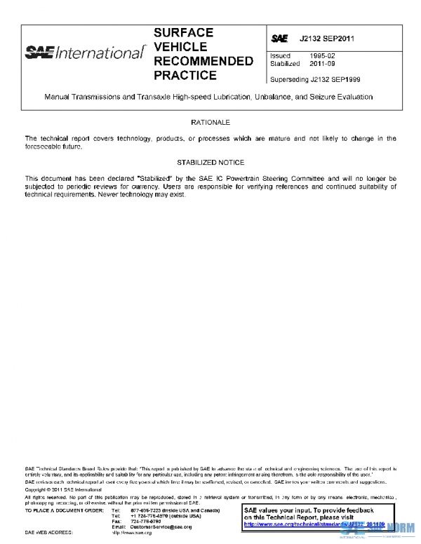 SAE J2132_201109 PDF SAE J2132_201109 PDF