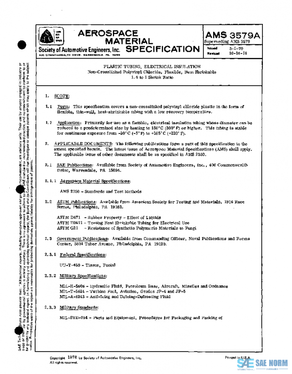 SAE AMS3579A PDF SAE AMS3579A PDF