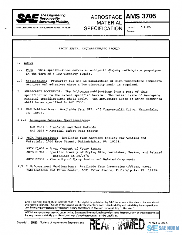 SAE AMS3705 PDF