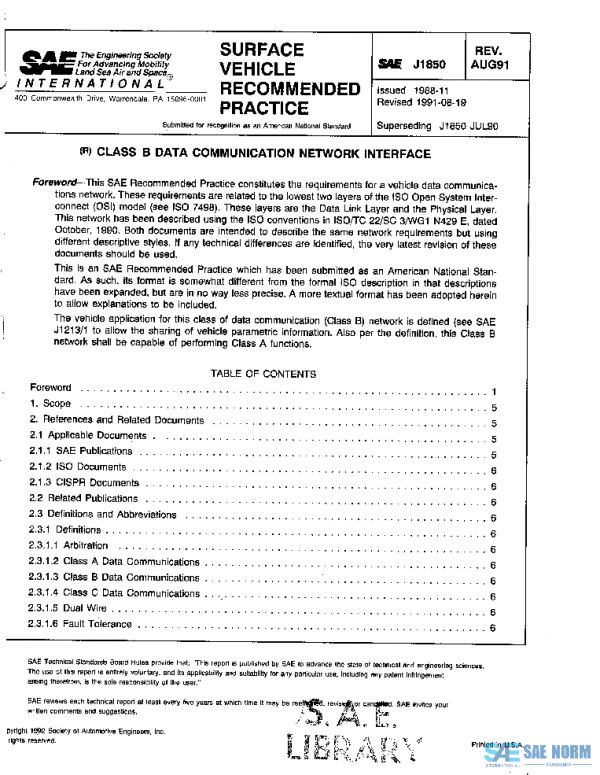 SAE J1850_199108 PDF