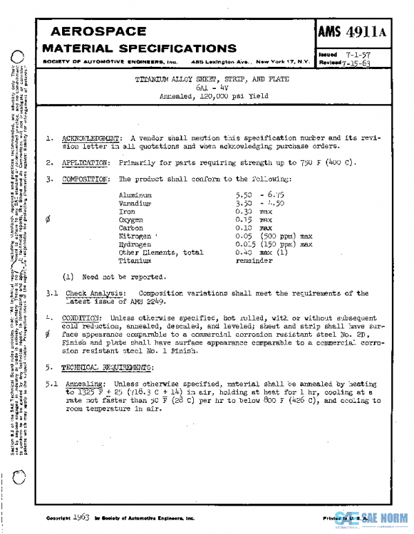 SAE AMS4911A PDF SAE AMS4911A PDF