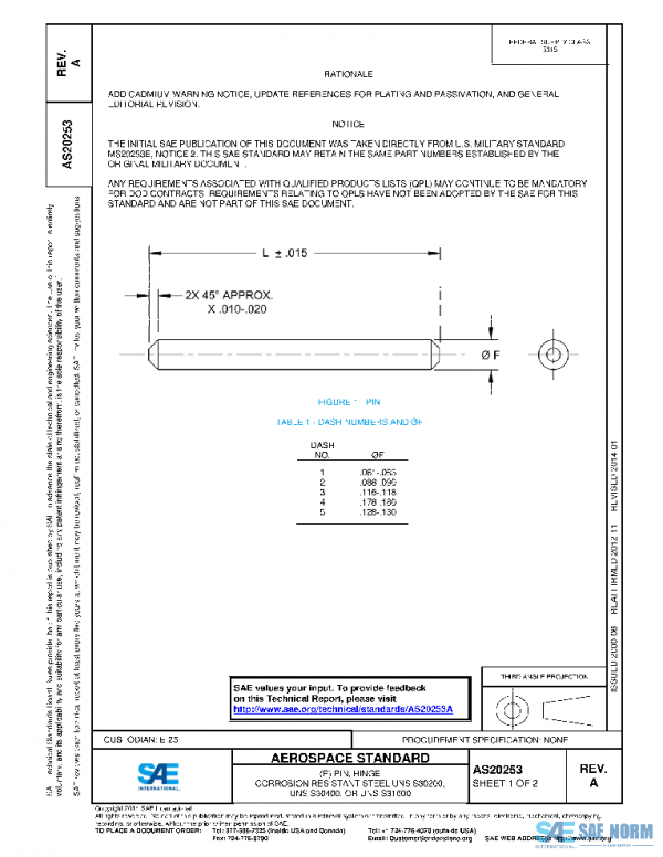 SAE AS20253A PDF