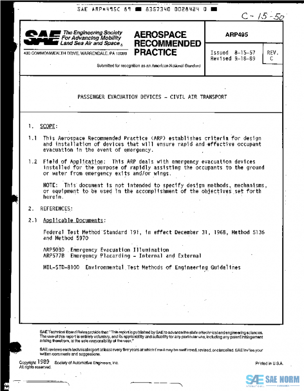 SAE ARP495C PDF