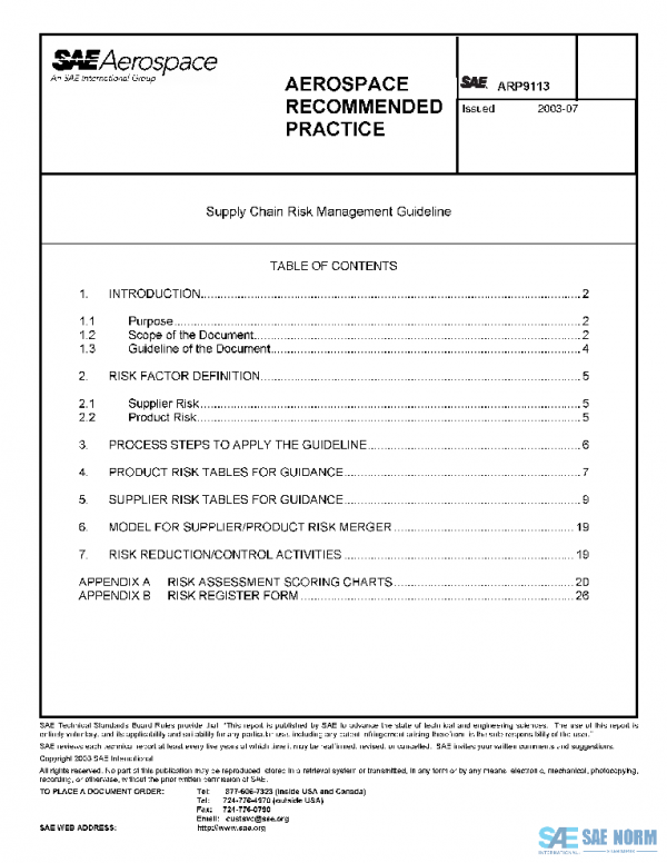 SAE ARP9113 PDF SAE ARP9113 PDF